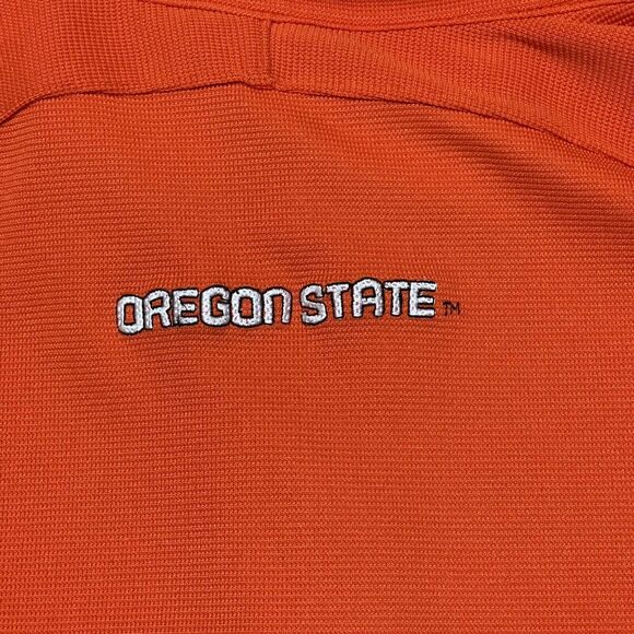 VTG Oregon State University Polo Shirt Men XL Orange Beavers Nike Colar Swoosh - Picture 8 of 12